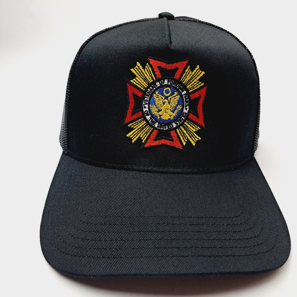 VFW Veterans Of Foreign Wars Baseball Cap Hat Mesh Snapback Black